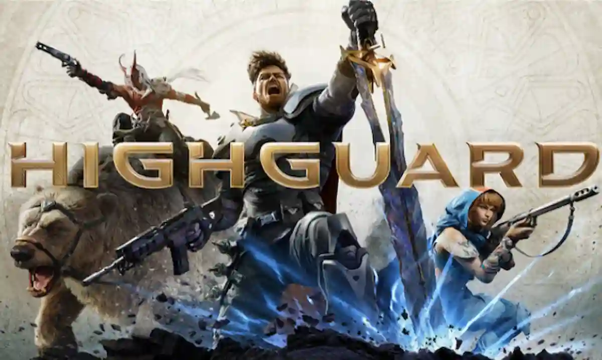 Screenshot of Highguard 2026 showing hero characters in combat, advanced weapons, team play, dynamic environments, and realistic graphics for 2026 gamers.