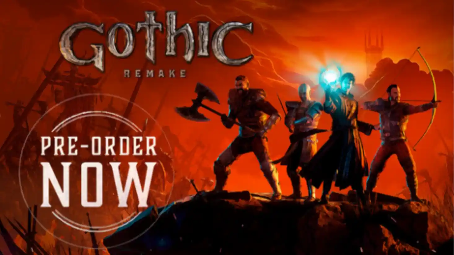 Gothic Remake 2026 gameplay dark fantasy open world RPG scene with realistic graphics and medieval environment