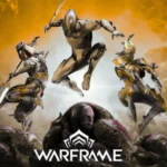Warframe beginner gameplay showing Excalibur using melee combat and bullet jump movement in a futuristic sci-fi environment.